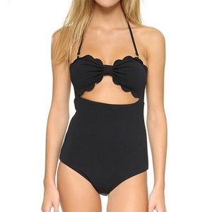 Cheeky Gal Scalloped One Piece Swimsuit- Medium